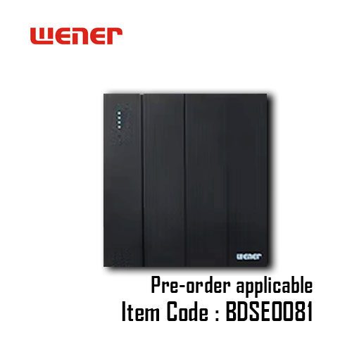 Wener Black 4Gang Switch BDSE0081